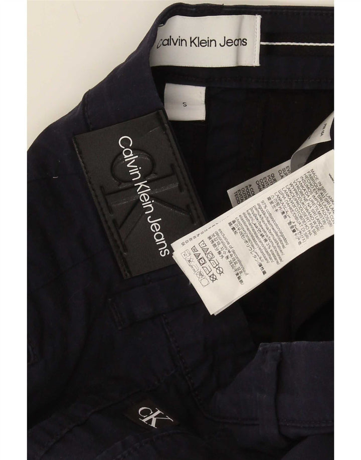 Calvin Klein Pantalones cortos chinos para hombre pequeños W30 algodón azul marino