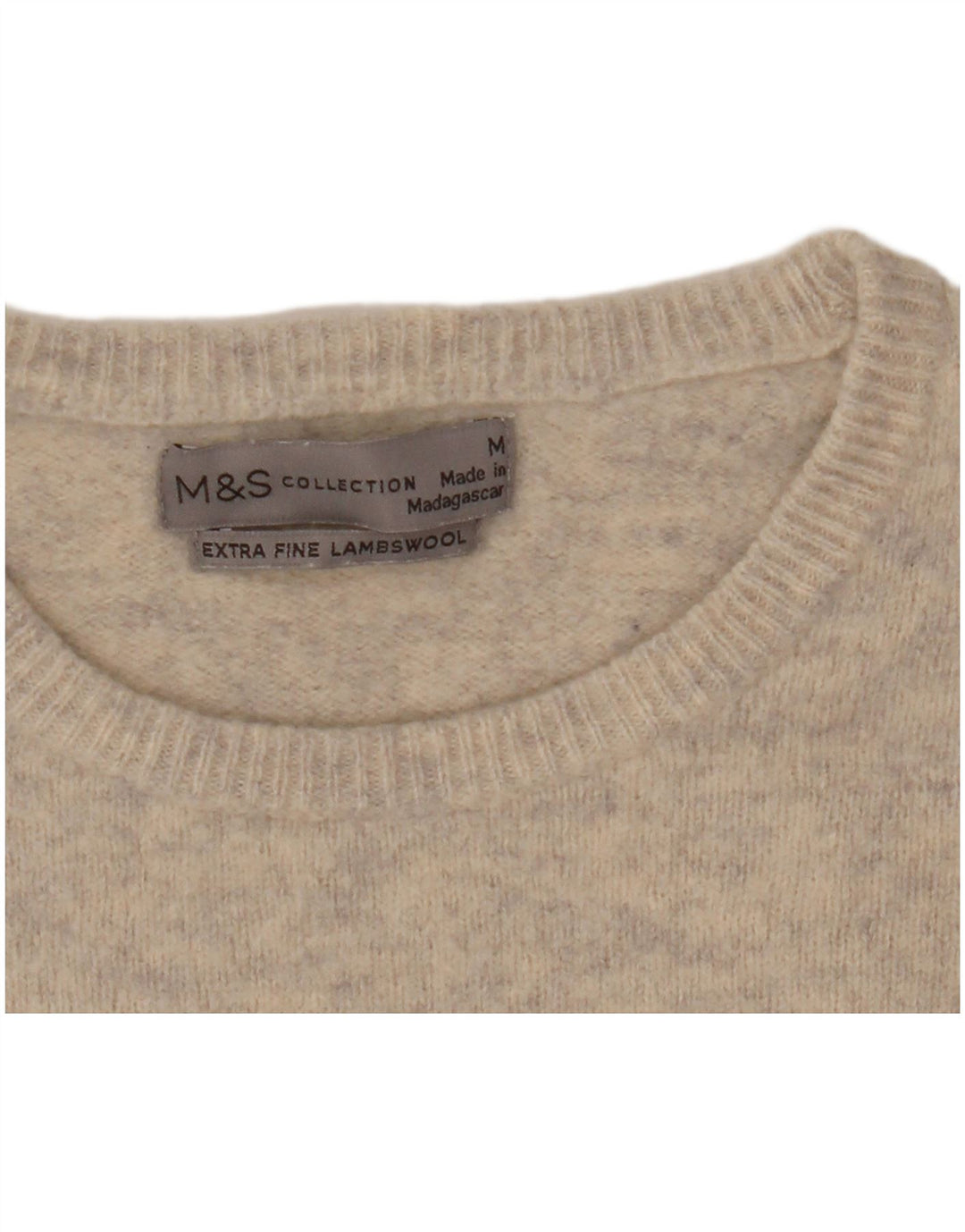 Marks & Spencer Suéter tipo jersey con cuello redondo para mujer UK 44 Gris medio moteado