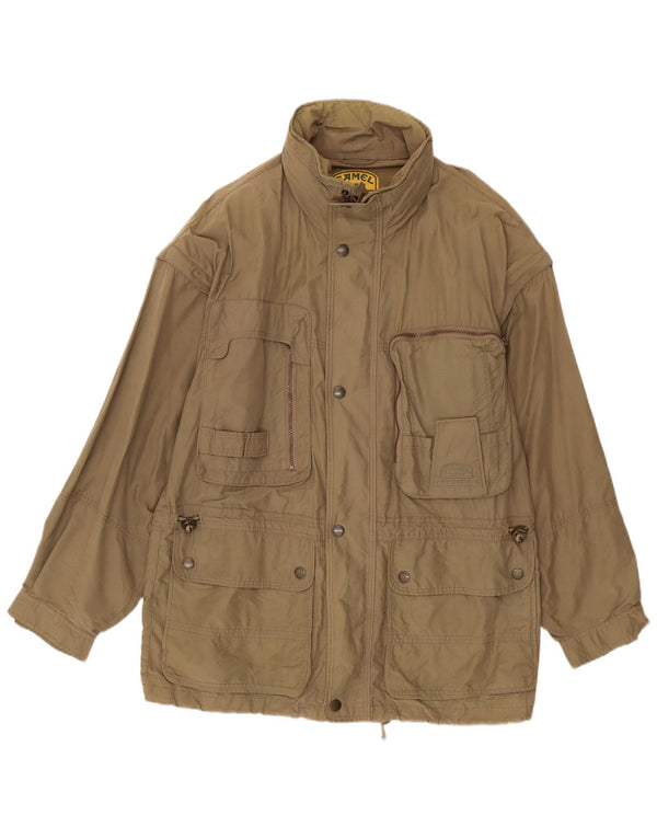 Camel Active Chaqueta utilitaria con capucha para hombre EU 50 Large Algodón caqui