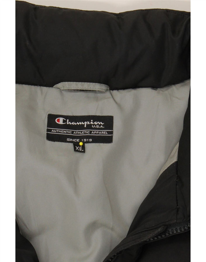 CHAMPION Chaqueta acolchada con capucha para mujer UK 18 XL Negro