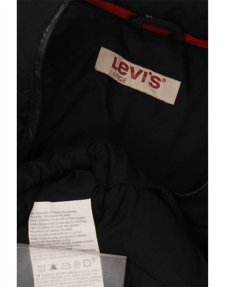 Chaleco acolchado con capucha para hombre Levi's UK 40 Large Poliamida negra