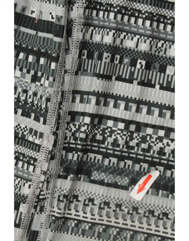 Nike Leggings gráficos para mujer UK 40 Poliéster geométrico gris medio