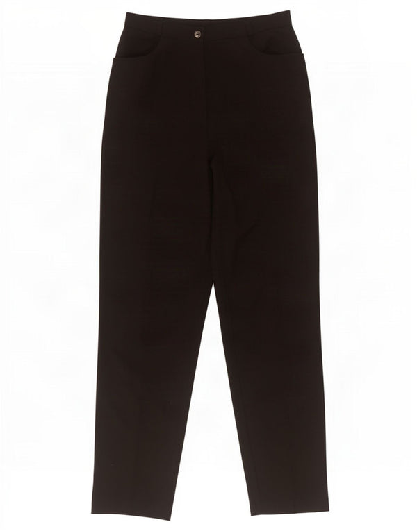 Marks & Spencer Pantalones casuales de cintura alta para mujer UK 12 Medium W28 L32 Blac