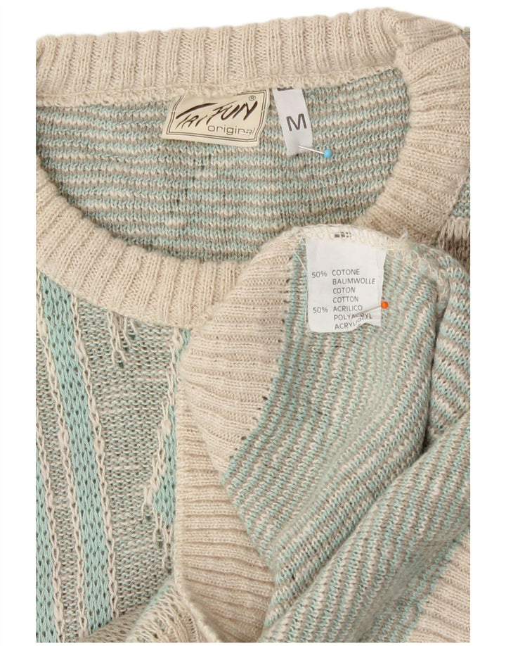 Taifun Jersey De Cuello Redondo Para Hombre De Algodón Geométrico Turquesa Medio