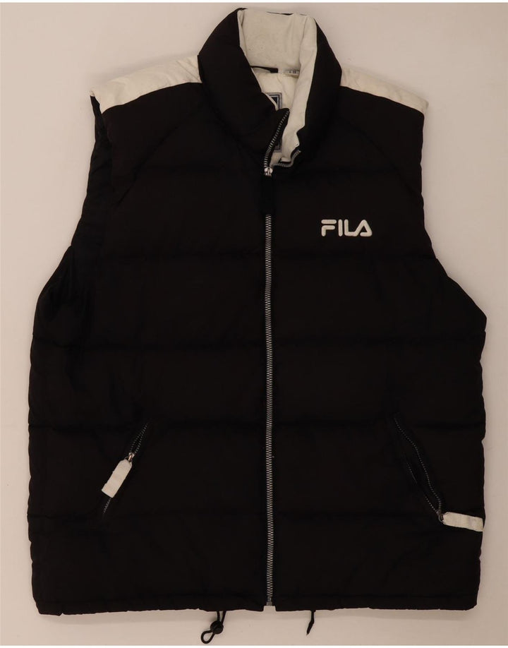 Fila Chaleco acolchado para hombre IT 56 XL Poliéster color block negro
