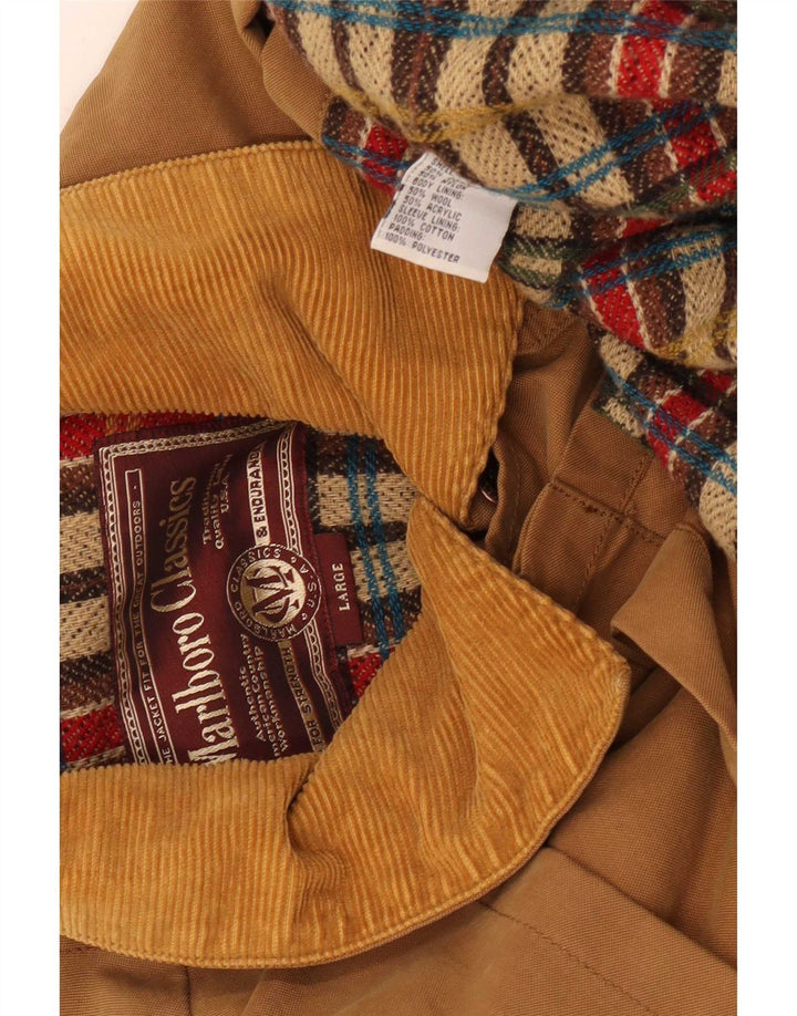 Marlboro Classics Abrigo tipo capa para hombre Reino Unido 40 Grande Algodón beige