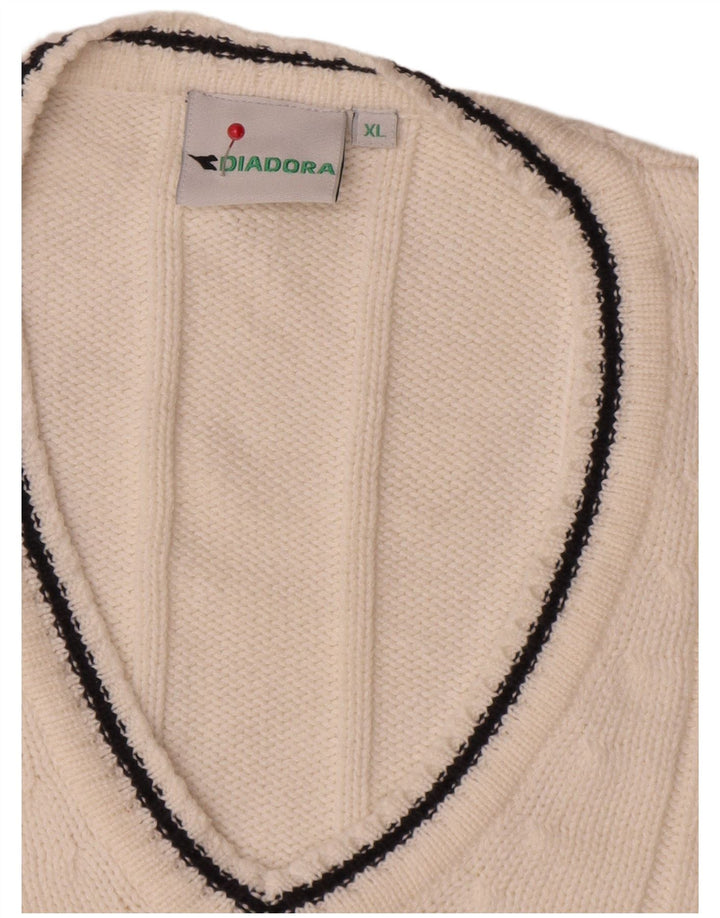 Diadora Hombre Chaleco Tank Top XL Blanco Algodón