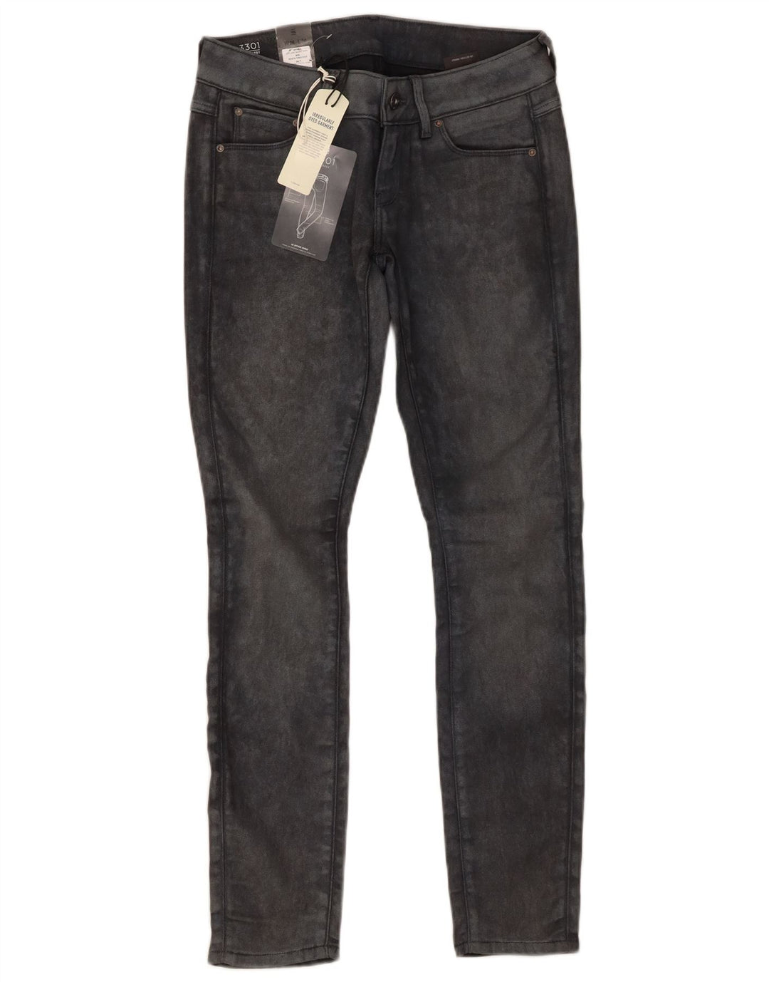 Vaqueros G-STAR Mujer Low Skinny W26 L30 Algodón Gris