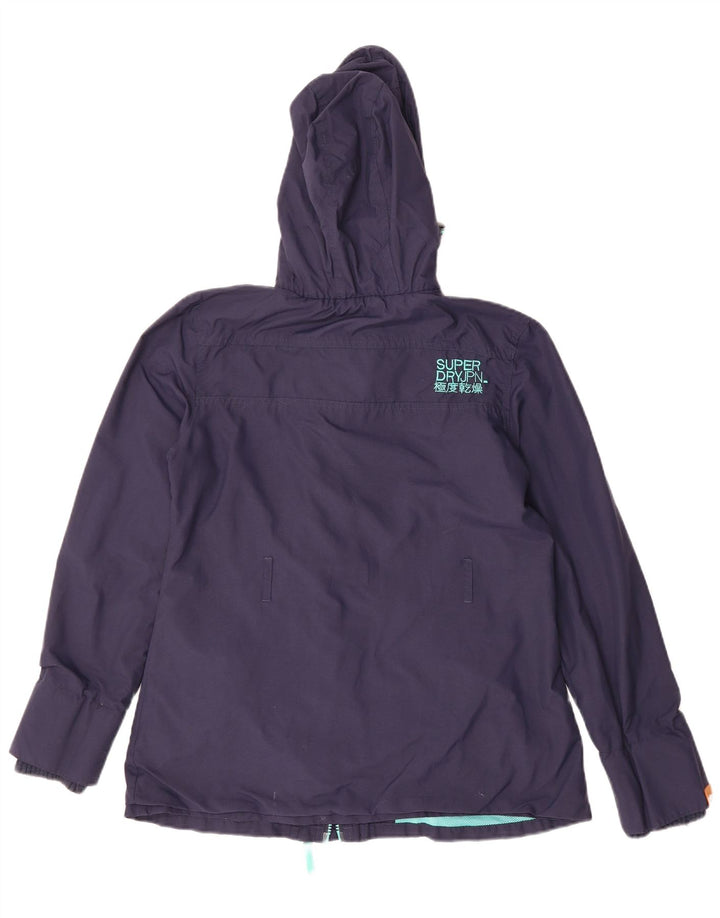 SUPERDRY Mens The Windmac Hooded Windbreaker Jacket UK 40 Large Navy Blue