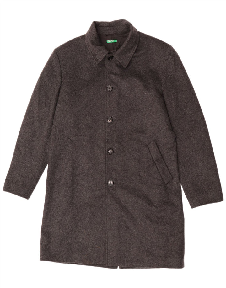 Abrigo Benetton Hombre IT 50 Grande Lana Gris