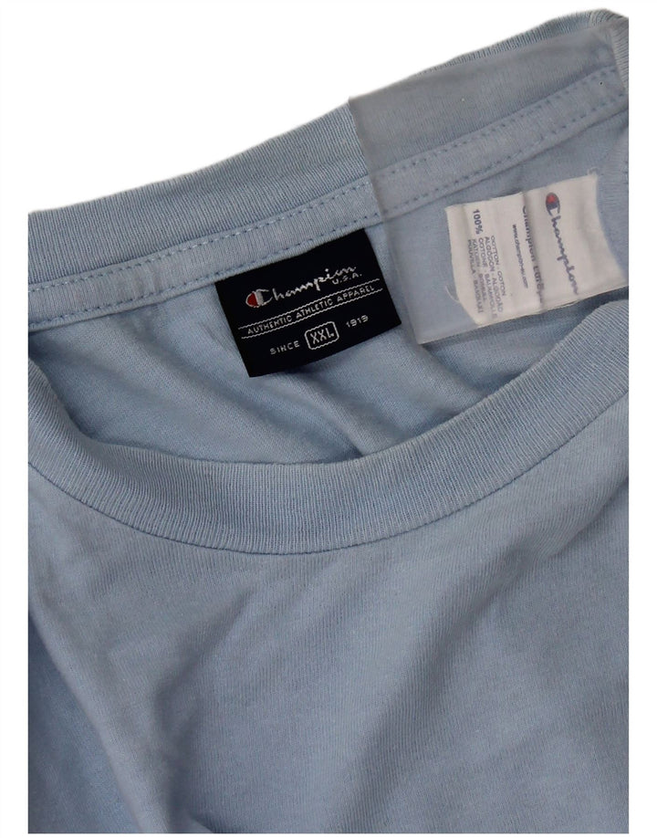 Champion Camiseta Hombre Top 2XL Algodón Azul