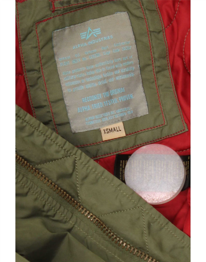 Chaqueta bomber gráfica para mujer Alpha Industries UK 6 XS Nylon verde