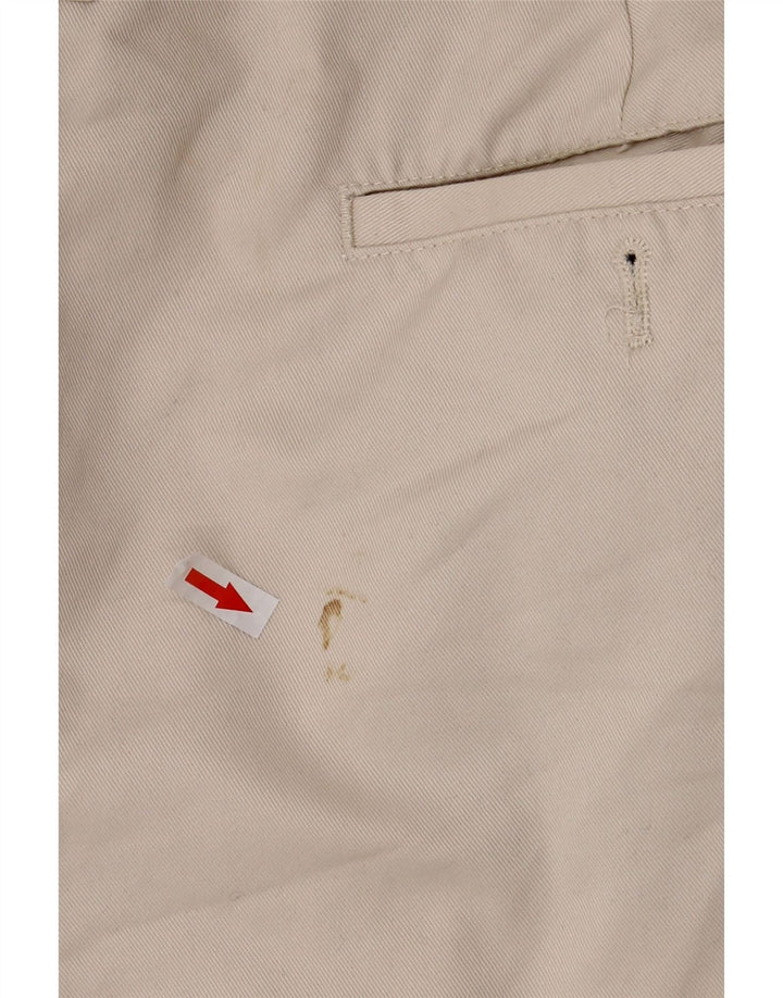 IZOD Pantalón chino con pinzas para hombre W36 L32 Algodón beige