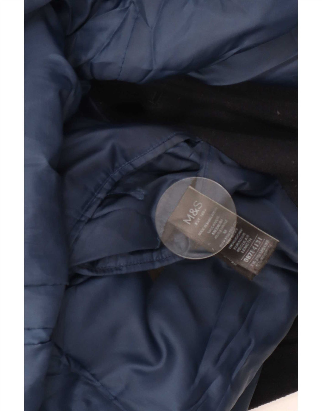 Marks & Spencer Abrigo para hombre UK 38 Medio Azul marino Poliéster