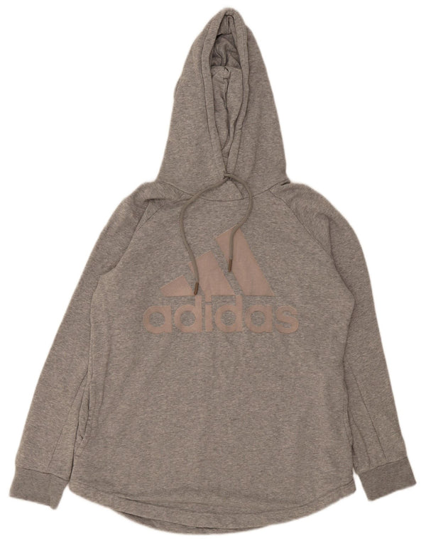Adidas Mujer Graphic Sudadera Jumper UK 16/18 Grande Gris Algodón