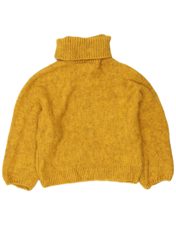 MARKS & SPENCER Suéter corto con cuello vuelto para mujer UK 10 Small Yellow