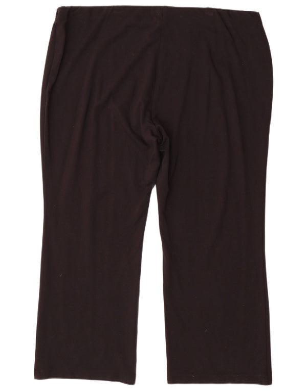 Marks & Spencer Pantalones casuales con corte de bota para mujer UK 22 3XL W44 L30 Negro