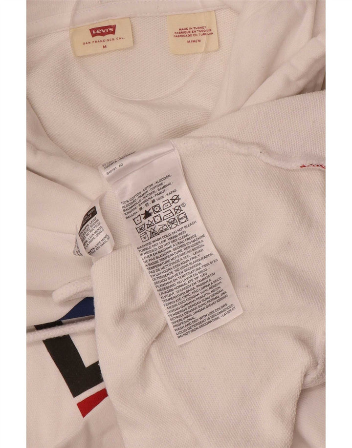 Levi's Hombre Sudadera Con Capucha Gráfica Jersey De Algodón Blanco Mediano