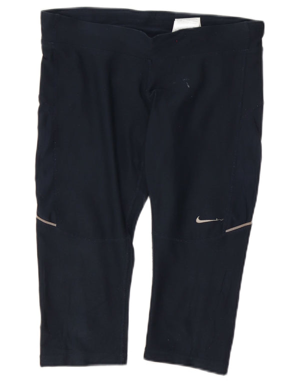 Nike Dri Fit Capri Leggings para mujer UK 10 Small Azul marino Poliéster
