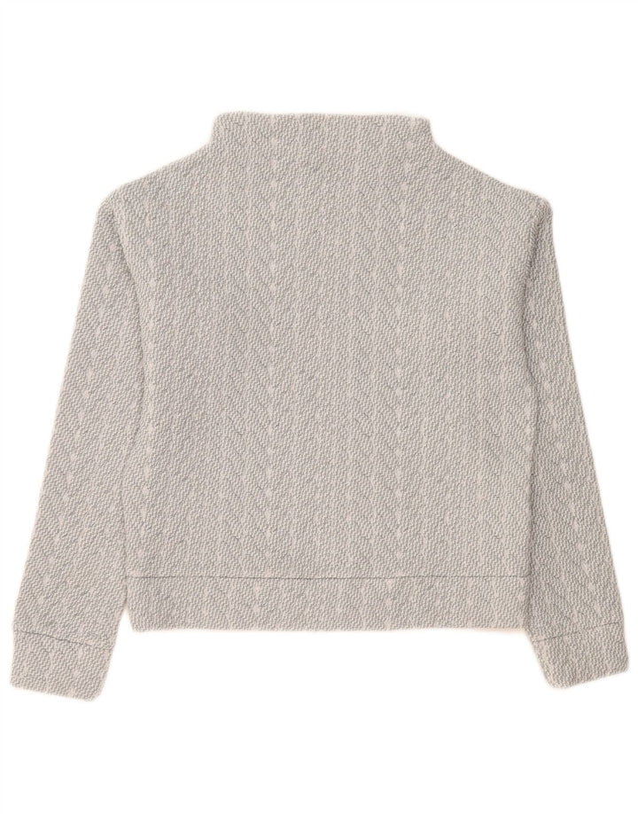 Gap - Sudadera extragrande para mujer, talla 6, XS, poliéster a rayas grises