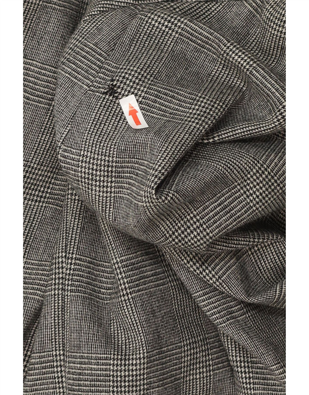 Vintage mujer manga larga Blazer chaqueta Reino Unido 18 XL gris Houndstooth