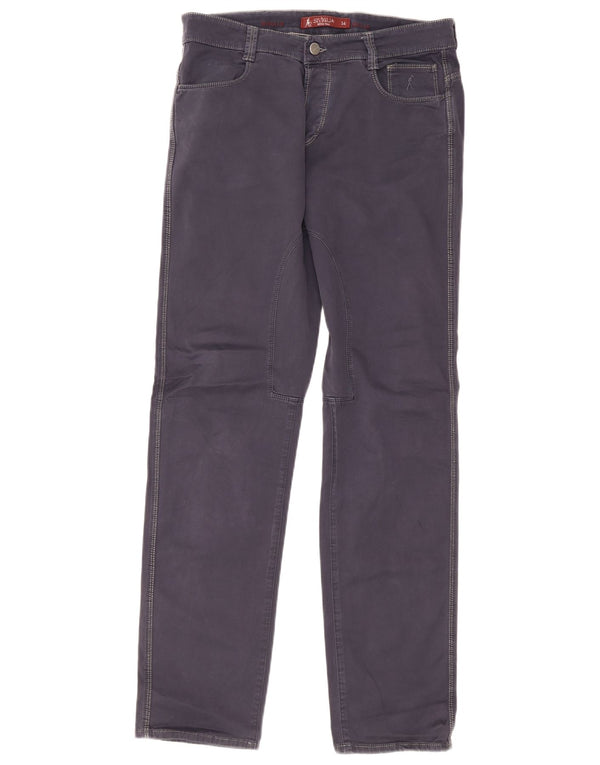 SIVIGLIA Pantalones casuales rectos para hombre W34 L34 Algodón azul marino
