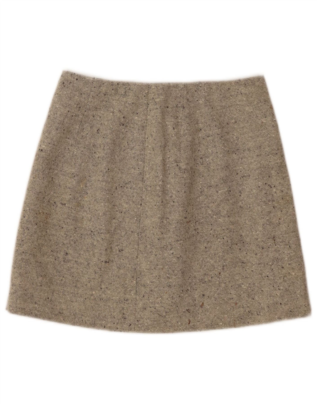 Vintage mujer mini falda W26 pequeño beige moteado