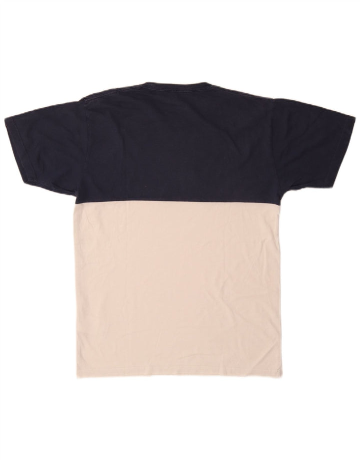 Vans Hombre Classic Fit Camiseta Top Algodón Colorblock Azul Medio