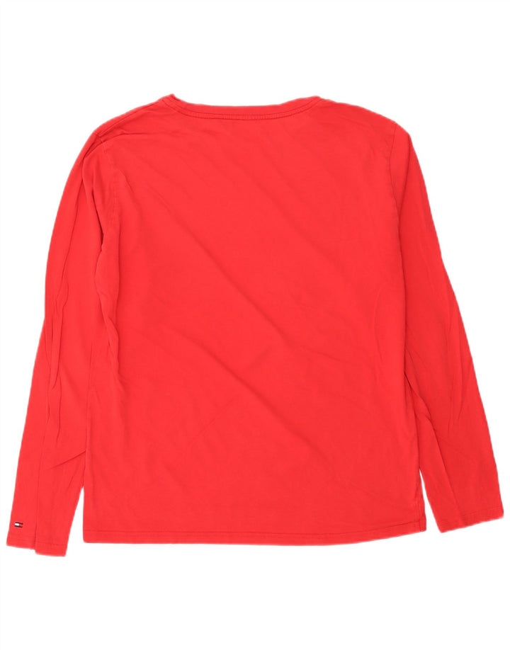 Tommy Hilfiger Top gráfico de manga larga para hombre Rojo mediano