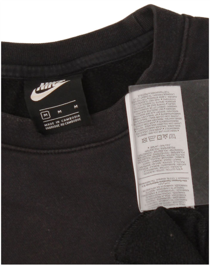 NIKE Womens Oversized Sweatshirt Jumper UK 14 Medium Black