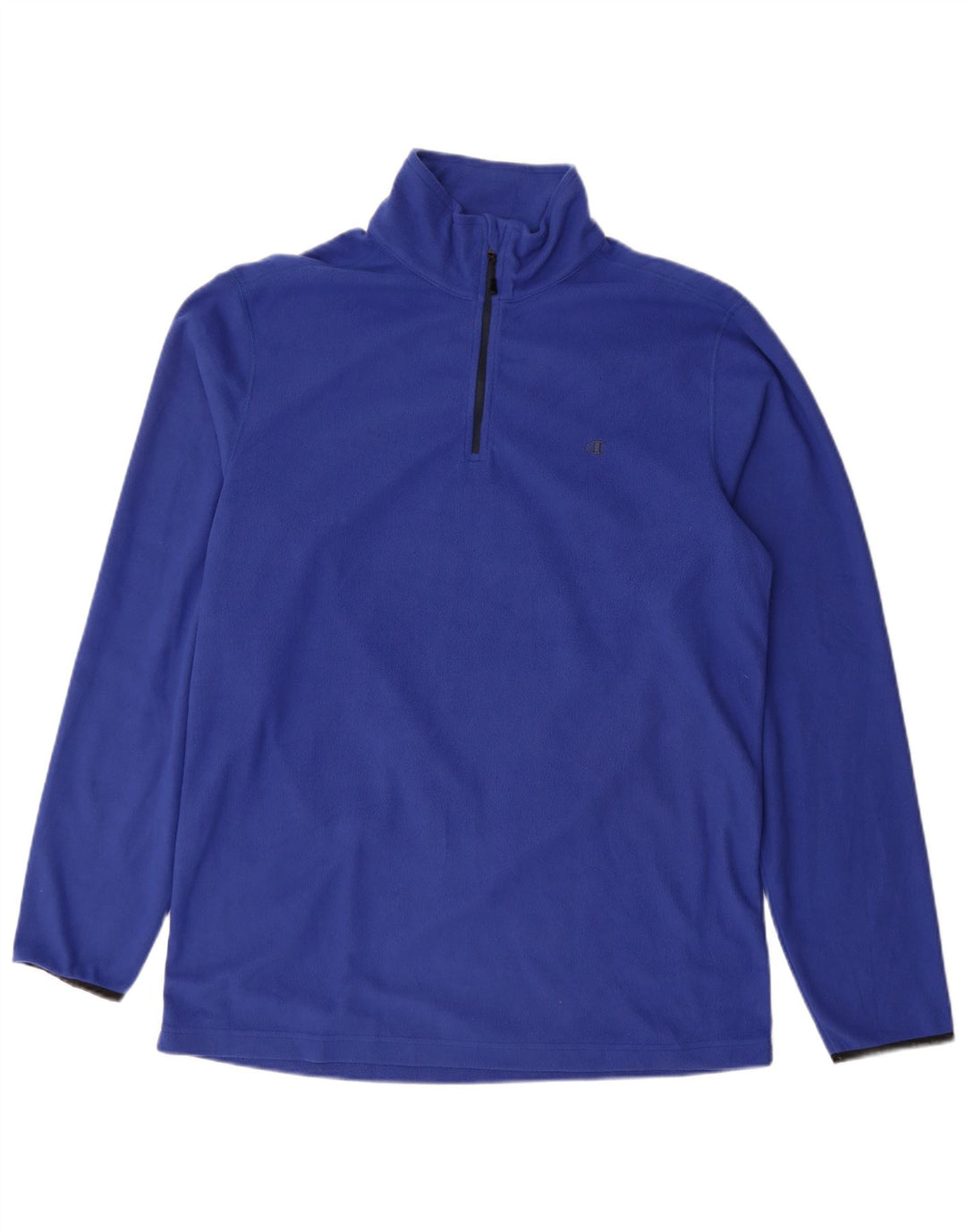 Champion Jersey de forro polar con cuello y cremallera para hombre 2XL Poliéster azul