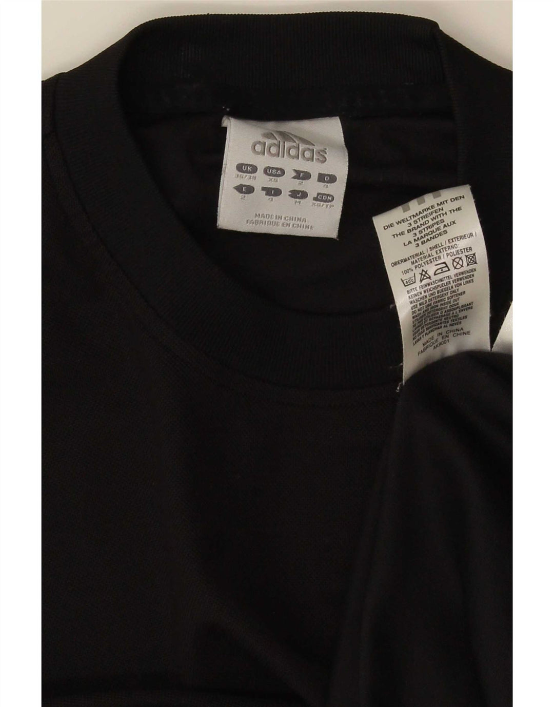 Adidas Camiseta Hombre Top UK 36/38 Small Negro Poliéster