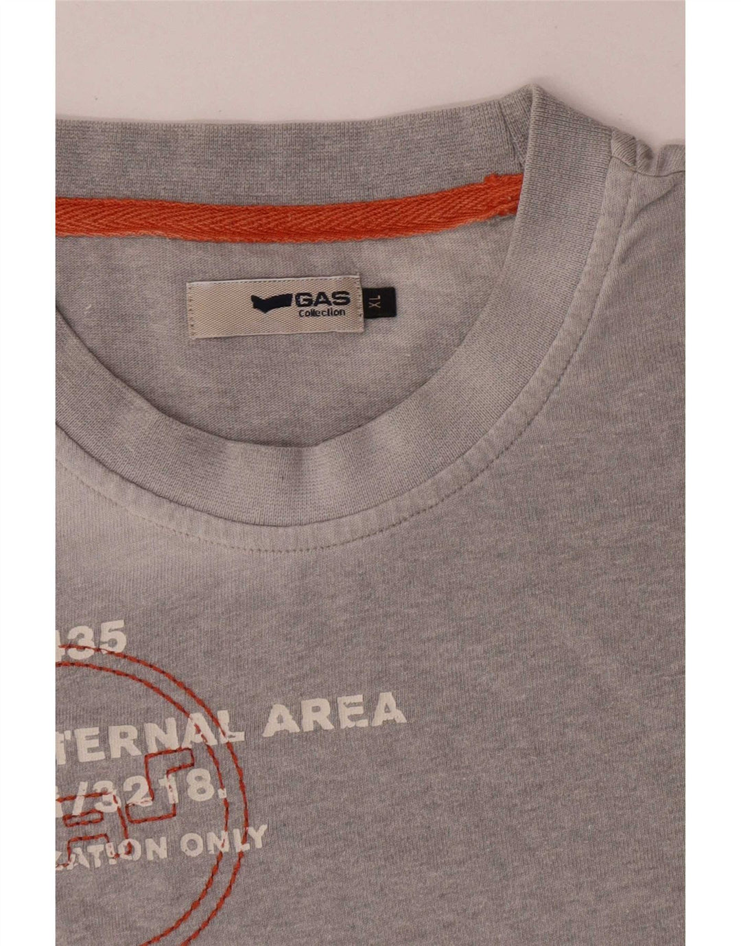 Gas Hombre Camiseta Gráfica Top XL Gris Colorblock