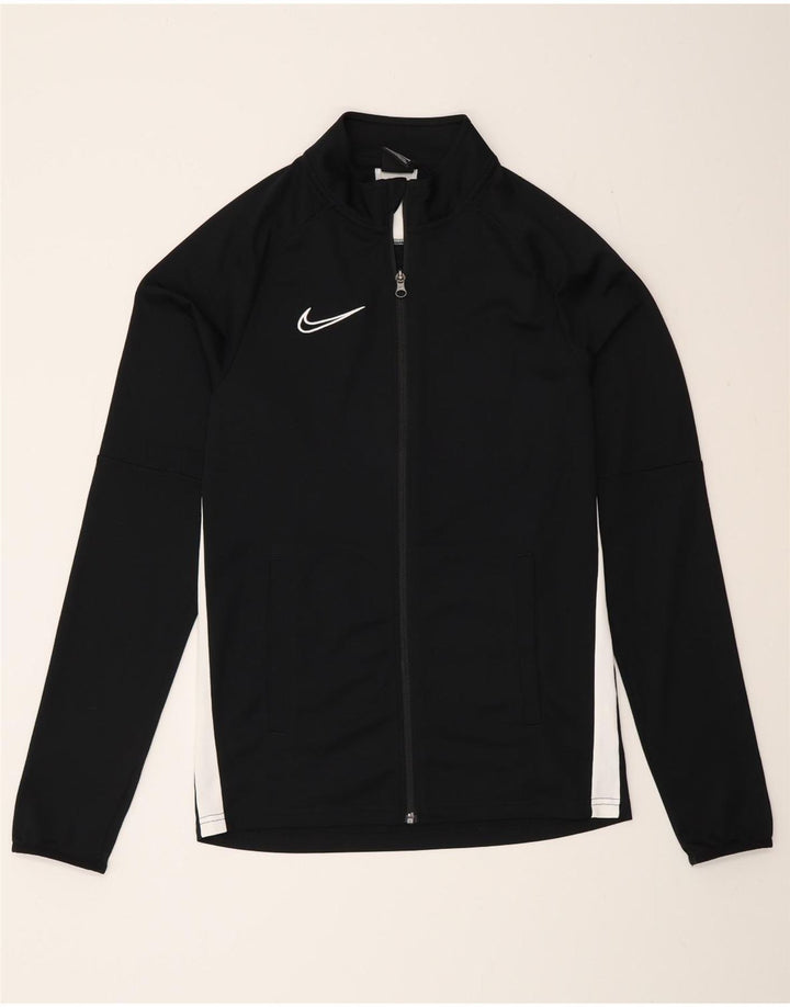 Nike Hombre Dri Fit Chándal Top Chaqueta Pequeña Negro Colorblock Poliéster