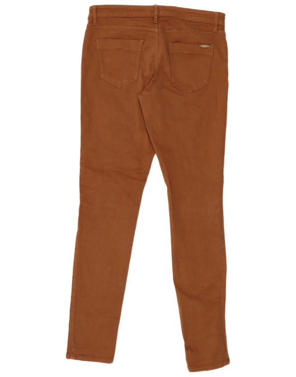 Massimo Dutti Pantalón Casual Pitillo Mujer EU 38 W30 L31 Marrón Algodón