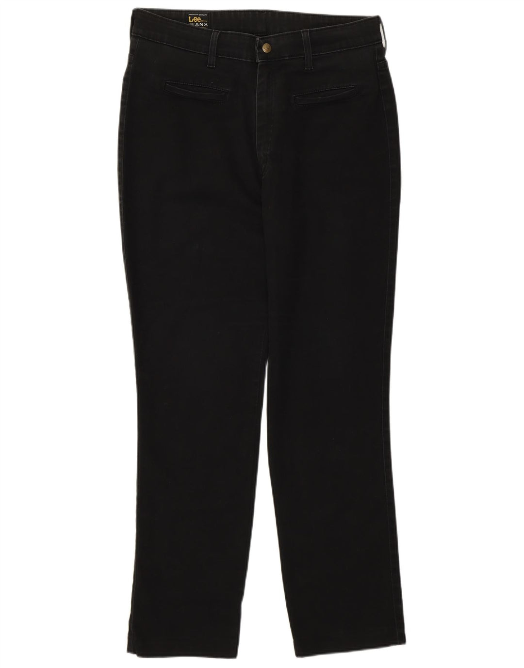 Vaqueros Rectos Lee Mujer W34 L28 Algodón Negro