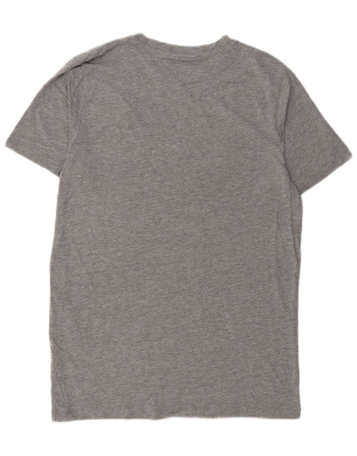 JACK & JONES Hombre Camiseta Gráfica Top Algodón Gris Medio