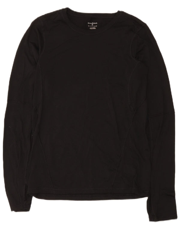 Reebok Hombre Cross Fit Top Manga Larga Medio Negro Poliéster
