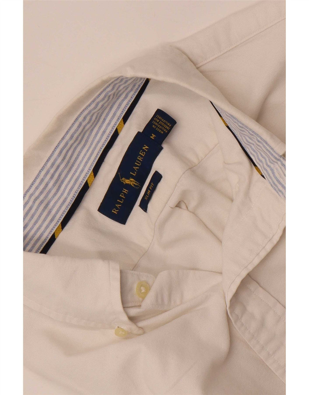 Camisa Ralph Lauren Hombre Slim Fit Blanco Mediano