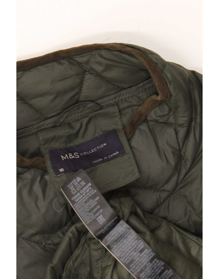 Marks & Spencer Abrigo acolchado para mujer UK 40 XL Poliamida caqui