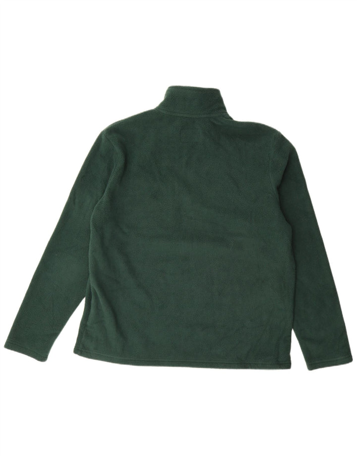 Marks & Spencer Jersey de forro polar con cuello y cremallera para hombre Poliéster verde grande