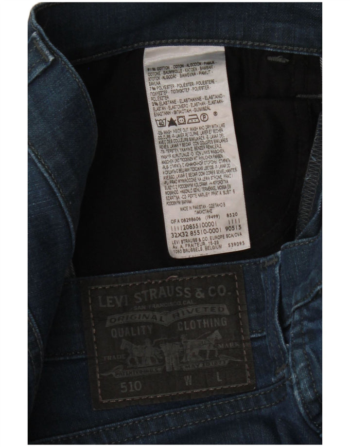 Levi's Hombre 510 Slim Jeans W32 L27 Algodón Azul