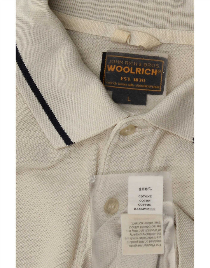 Woolrich Polo Hombre Algodón Beige Grande