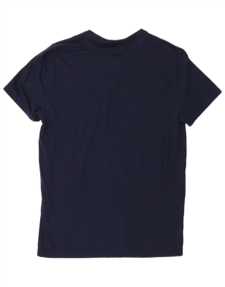 Lacoste Camiseta de corte regular para hombre talla 4 mediana algodón azul marino
