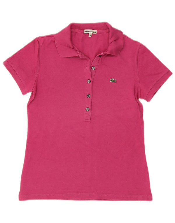 LACOSTE Polo para mujer EU 36 Pequeño Algodón rosa