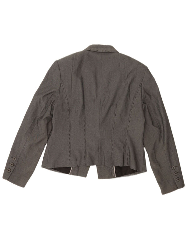 Marks & Spencer Chaqueta tipo blazer con 1 botón para mujer UK 44 Poliéster gris medio