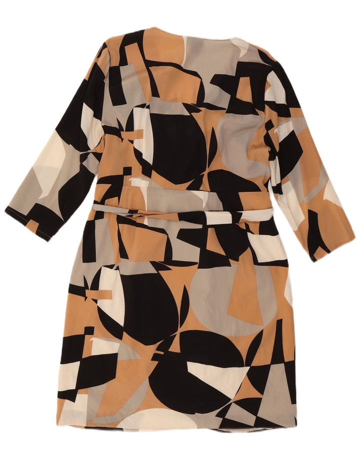 DKNY Vestido tubo de manga 3/4 para mujer UK 44 Grande Multicolor Geométrico