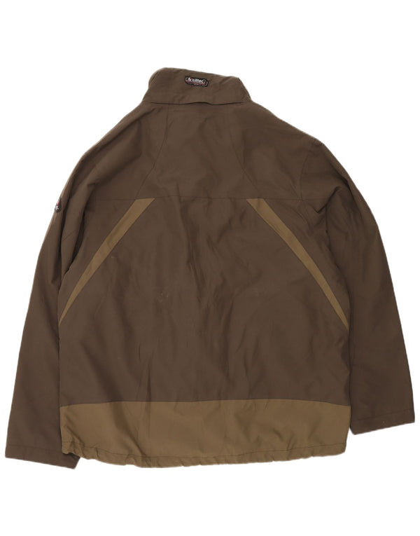 Killtec Chaqueta cortavientos para hombre UK 44 2XL Caqui Colorblock Poliéster