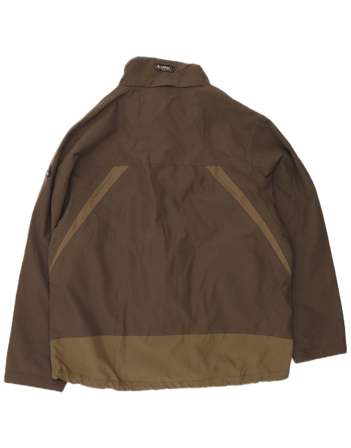 Killtec Chaqueta cortavientos para hombre UK 44 2XL Caqui Colorblock Poliéster
