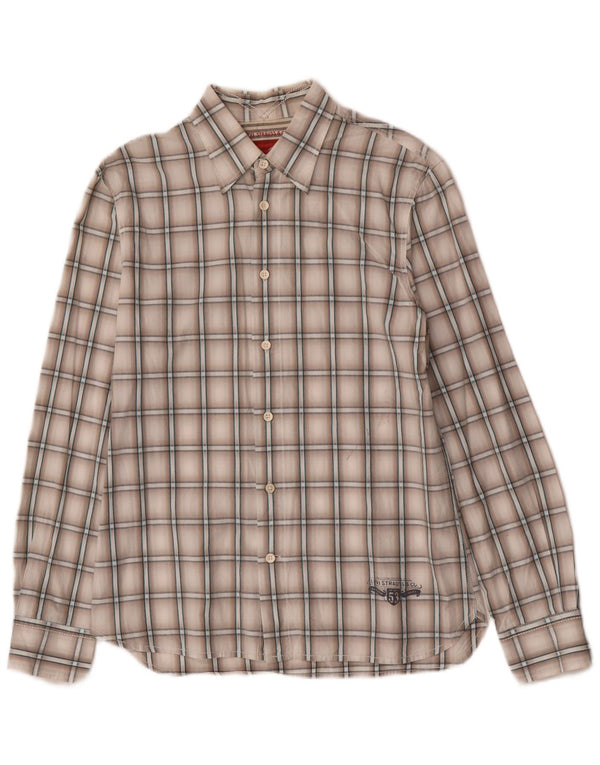 Camisa Levi's para hombre de algodón a cuadros grises pequeños